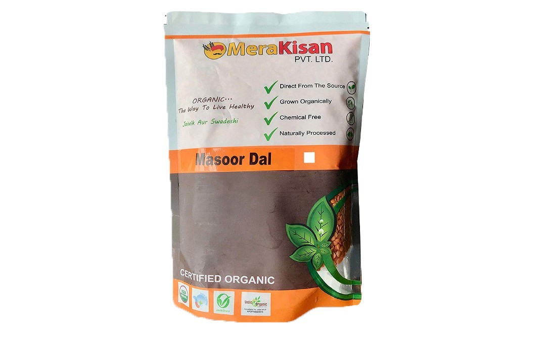 MeraKisan Organic Masoor Dal    Pack  500 grams